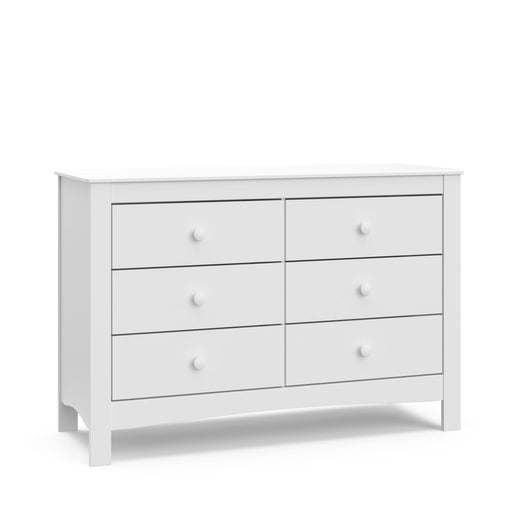 Graco Noah 6-Drawer White Interlocking Double Dresser/Chest