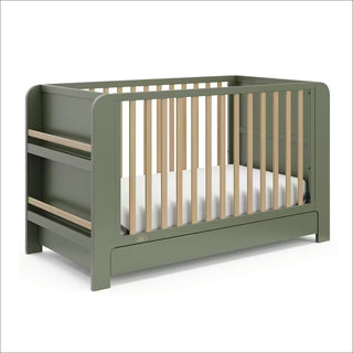 Graco Read-with-Me 4-in-1 Crib with Drawer - Olive/Driftwood