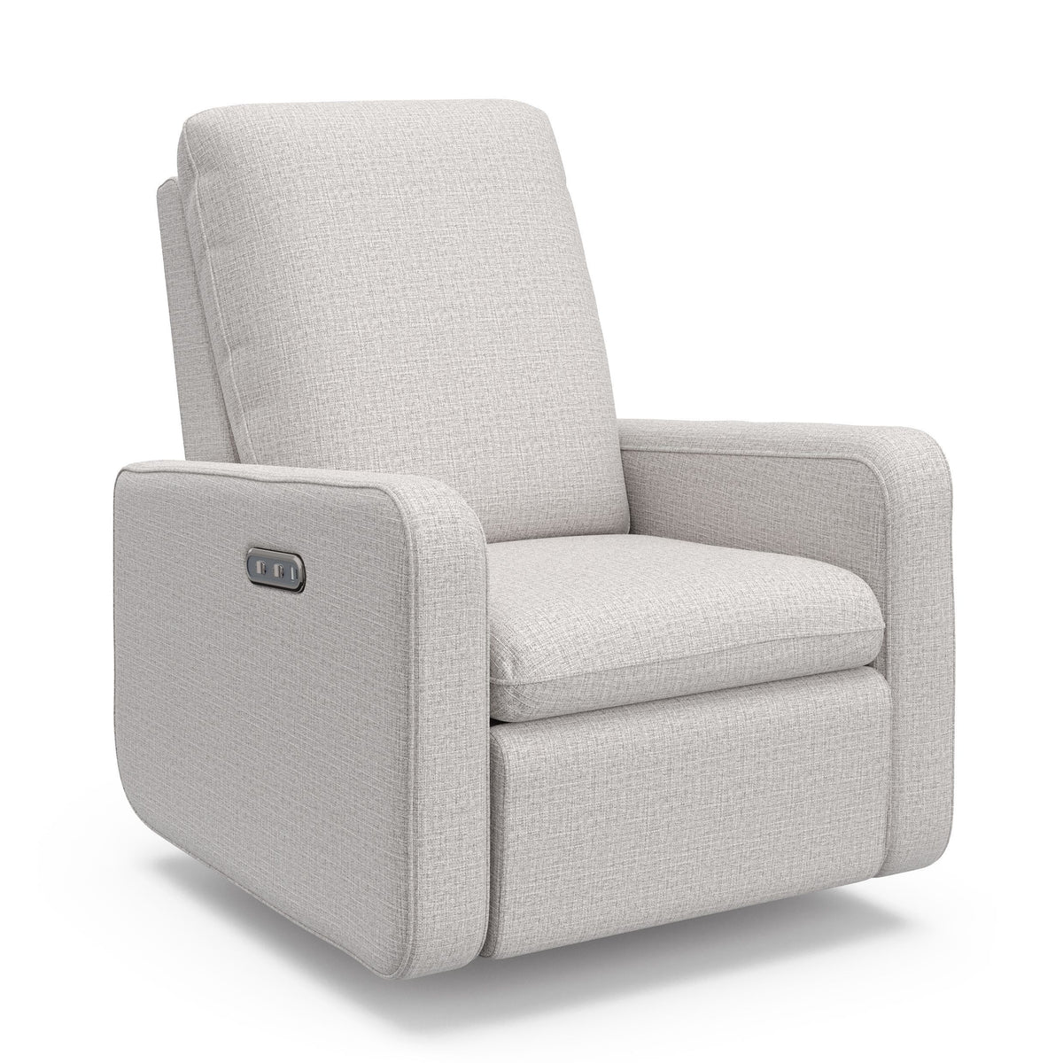 Graco Teddi 1-USB-A/1-USB-C Steel Basketweave Power Recliner & Swivel Glider
