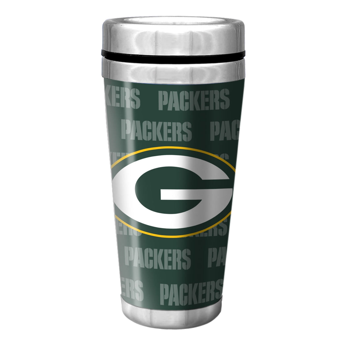 Green Bay Packers Stainless Steel Travel Mug For NFL Football Fans/Collectors, 16-oz