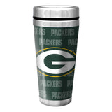 Green Bay Packers Stainless Steel Travel Mug For NFL Football Fans/Collectors, 16-oz