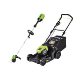 Greenworks 2-in-1 60V 4Ah Battery, Cordless Push Lawn Mower + String Trimmer, 17-in + 13-in image 6