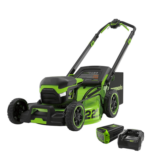Greenworks 22-in 60V Self-Propelled Mower with 1 x 8.0Ah Battery and 6A Charger