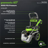 Greenworks 60V 3000PSI 2.0GPM Hybrid AC/DC Pressure Washer, Tool Only image 7