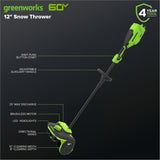 Greenworks 60V Snow Shovel with Directional Vanes, 12-in (Tool Only) image 4