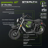 Greenworks 60V Stealth Series Electric Mini-Bike image 5