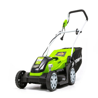 Greenworks 9A 2-in-1 Corded Lawn Mower, 14-in