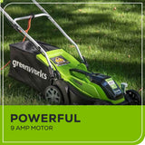 Greenworks 9A 2-in-1 Corded Lawn Mower, 14-in image 4
