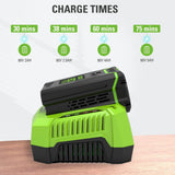 Greenworks PRO 80V 2Ah Lithium-Ion Battery Charger for CT#: 060-1706 image 7