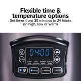 Hamilton Beach Programmable Defrost Slow Cooker, Black, 6-qt image 4