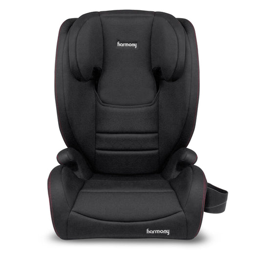 Harmony Genesys Deluxe High Back Booster, Black with Red Stitching