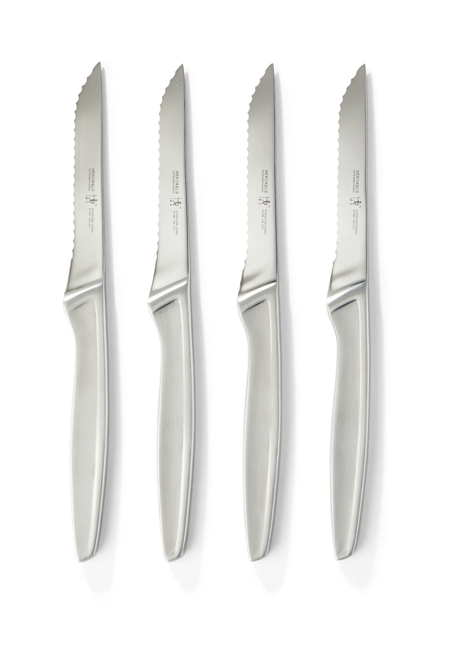 HENCKELS Stainless Steel Steak Knife Set, Dishwasher Safe, 4-pc