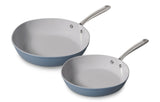 Heritage The Rock O Naturel Ceramic Non-Stick Frying Pan Set, Dishwasher & Oven Safe, Baby Blue, 26-cm & 30-cm, 2-pk image 4