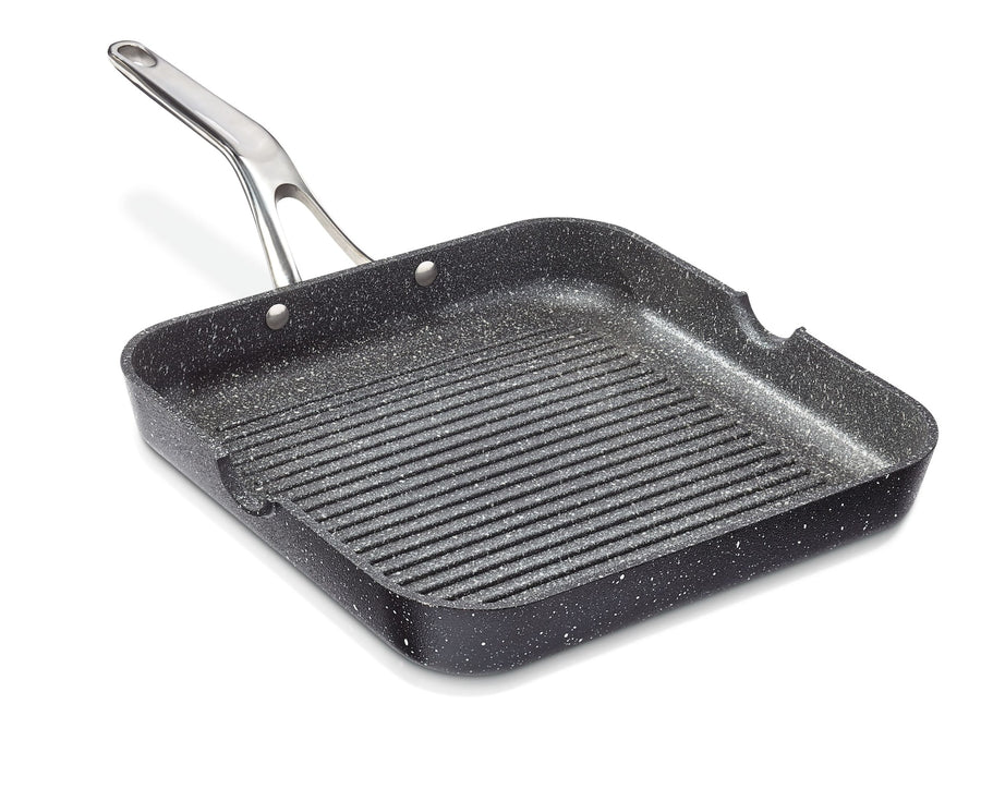 Heritage The Rock Original Grill Pan, Dishwasher & Oven Safe, Black, 10.6-in