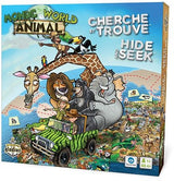 Hide and Seek Animal World Family Board Game, Bilingual, Ages 4+