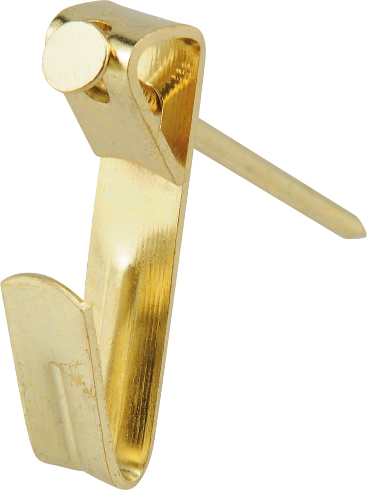 Hillman Conventional Picture Hanger, For DrywAll and Paster WAll, 100-lb Capacity, Brass Plated