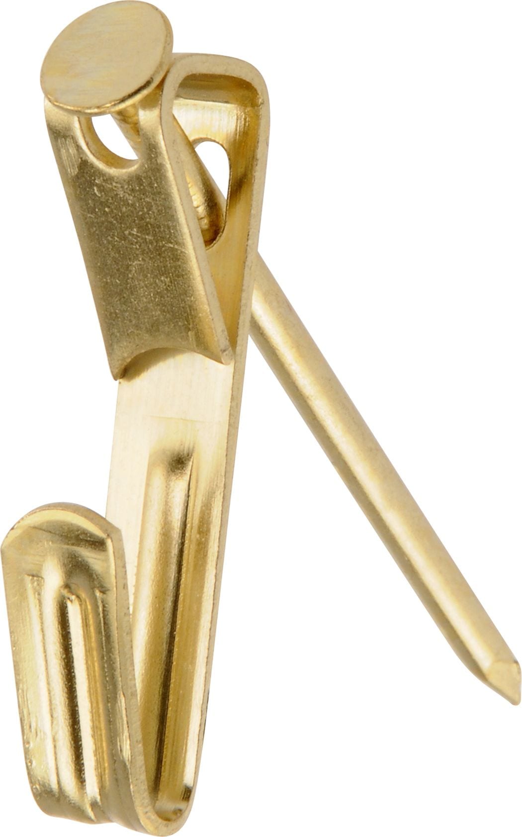 Hillman Conventional Picture Hanger, For DrywAll and Paster WAll, 50-lb Capacity, Brass Plated