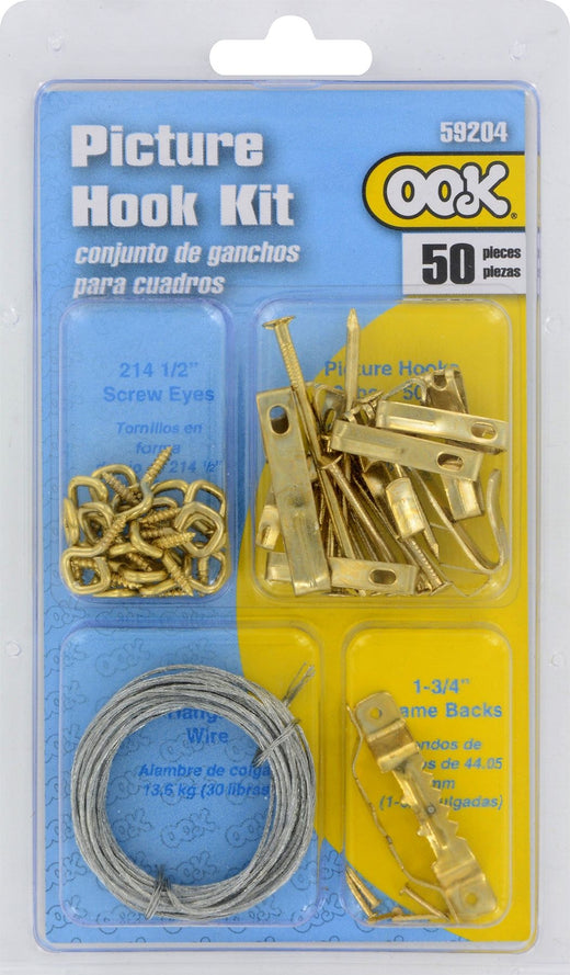Hillman Picture Hanging Kit with Sawtooth Hangers and Screws, 50-pc