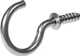 Hillman Steel Vinyl Mug Cup Hooks, Screw-In, Nickel-Plated, 7/8-in, 8-pk