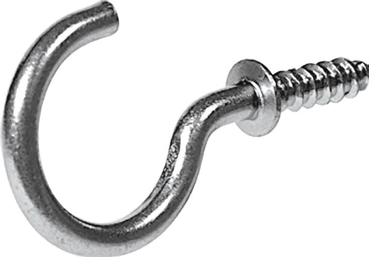 Hillman Steel Vinyl Mug Cup Hooks, Screw-In, Nickel-Plated, 7/8-in, 8-pk