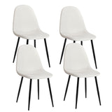 Homycasa Modern Dining Chairs, Beige, 4-pk