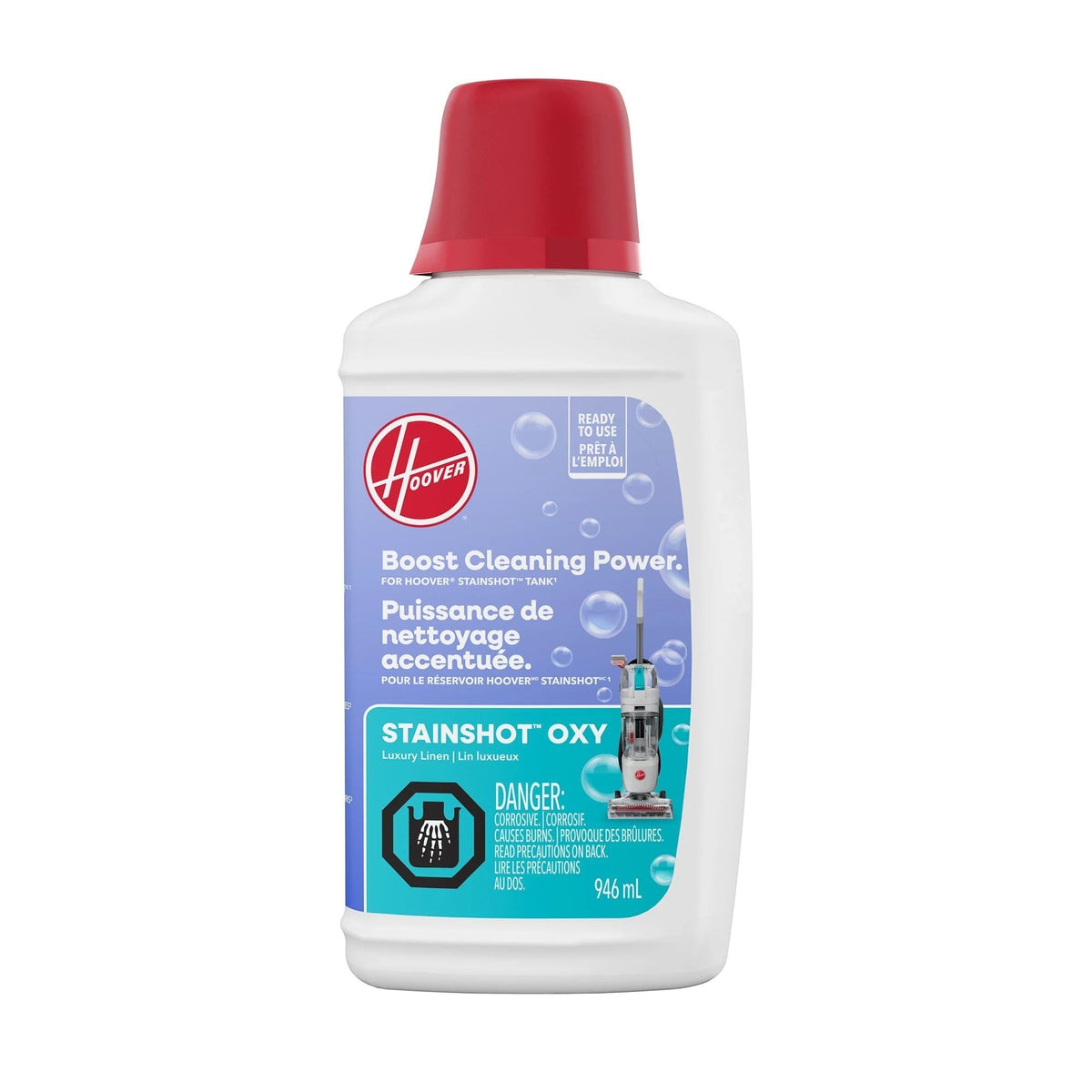 Hoover StainShot Oxy Carpet Cleaning Formula for Hoover StainShot Tank, Paradise Pedals, 32-oz