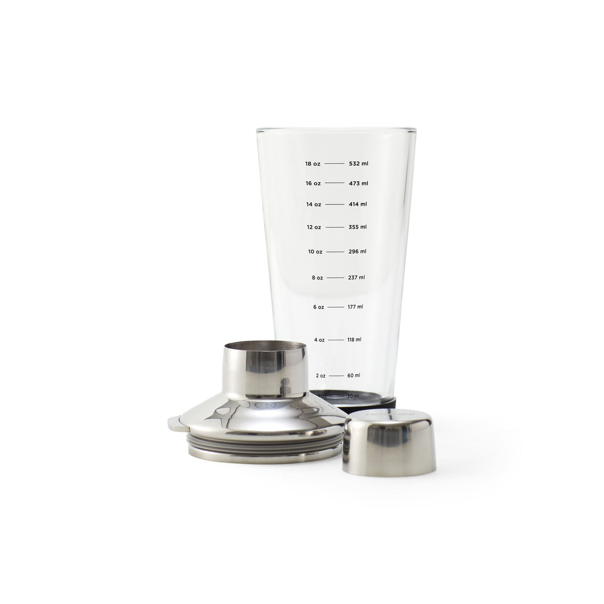 Houdini Glass Cocktail Shaker, 18-oz