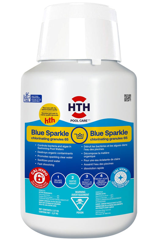 HTH Blue Sparkle 65%, Granular Pool Chlorine, 2.27-kg
