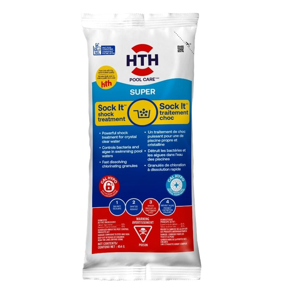 HTH Sock It, Pool Shock Treatment, Controls Bacteria & Algae in Swimming Pool