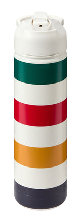 Hudson's Bay Stripes Signature Water Bottle, 26-oz, White
