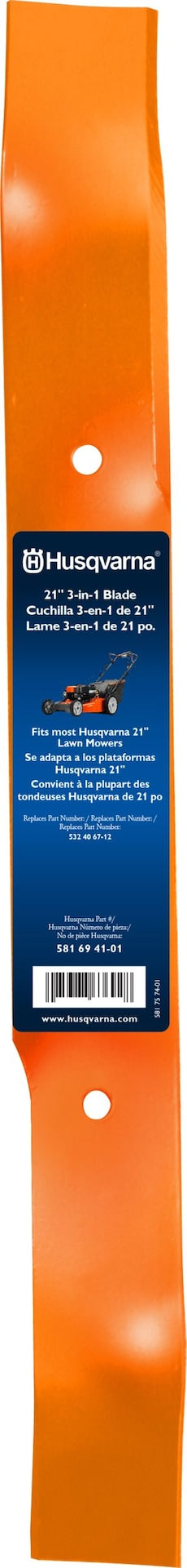 Husqvarna 3-in-1 Lawn Mower Replacement Blade, 21-in