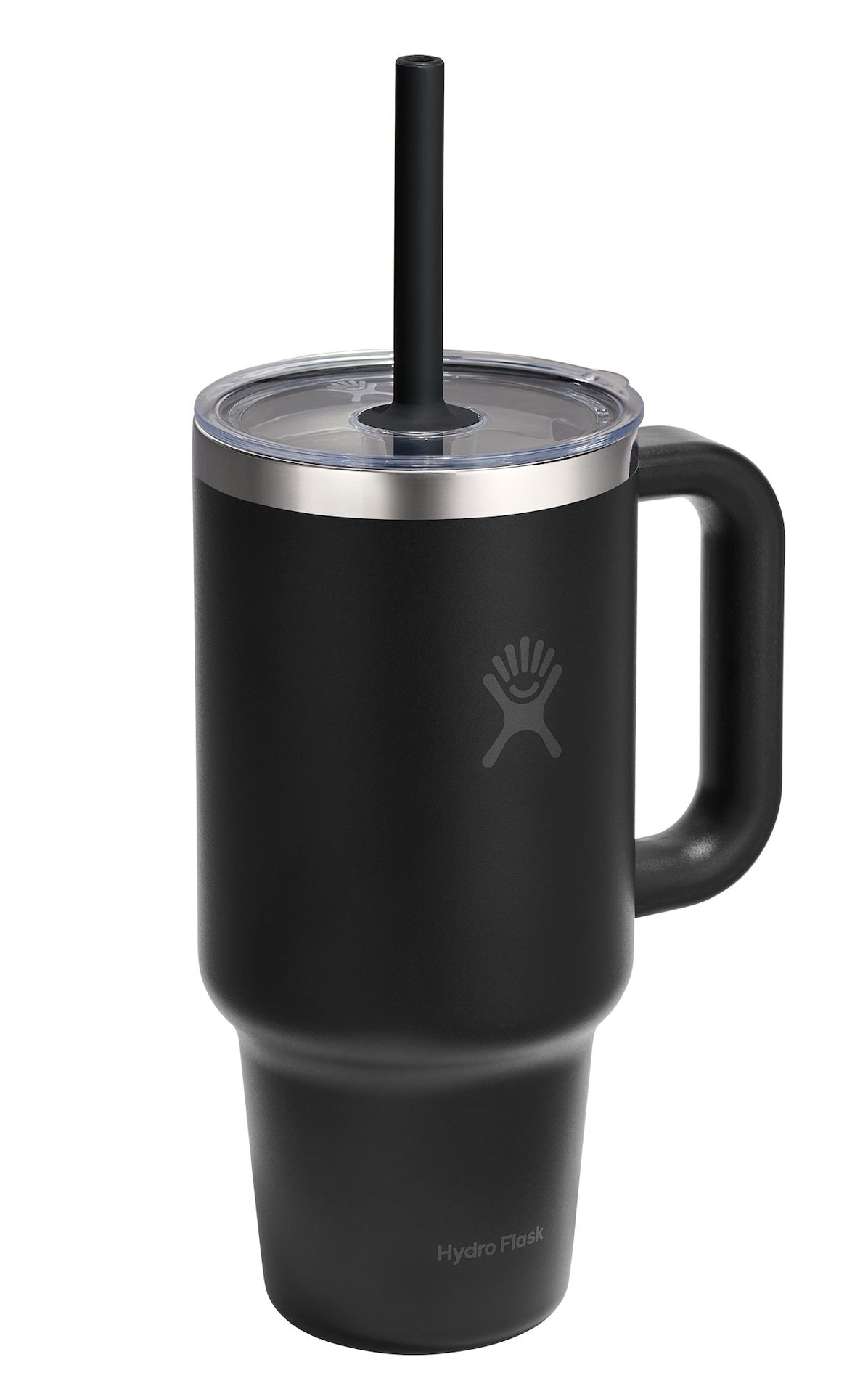 Hydro Flask Stainless Steel Insulated Travel Tumbler Cup with Clear Straw Lid & Handle, Various Colours, 32-oz