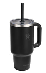 Hydro Flask Stainless Steel Insulated Travel Tumbler Cup with Clear Straw Lid & Handle, Various Colours, 32-oz