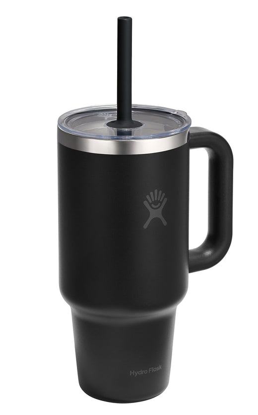Hydro Flask Stainless Steel Insulated Travel Tumbler Cup with Clear Straw Lid & Handle, Various Colours, 32-oz