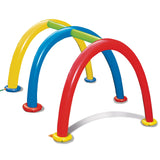 Inflatable Splash Tunnel Water Sprinkler, Yellow/Blue/Red, Ages 3+, for Beach/Pool Fun Activities