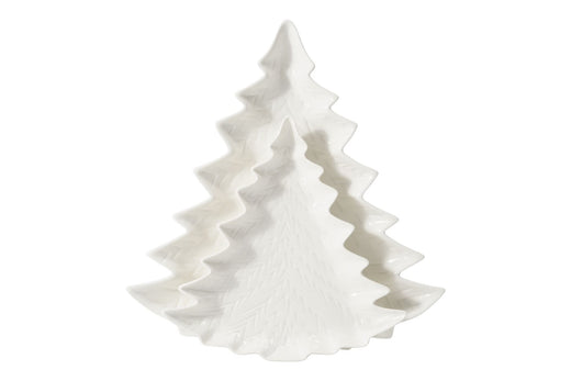 Ivy & Co Embossed Porcelain Tree Serving Plates, 2-pk