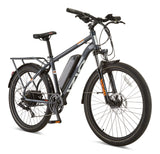 iZip Tangent All-Terrain 48V Electric Bike with Storage Carrier, 26-in Wheel, Grey