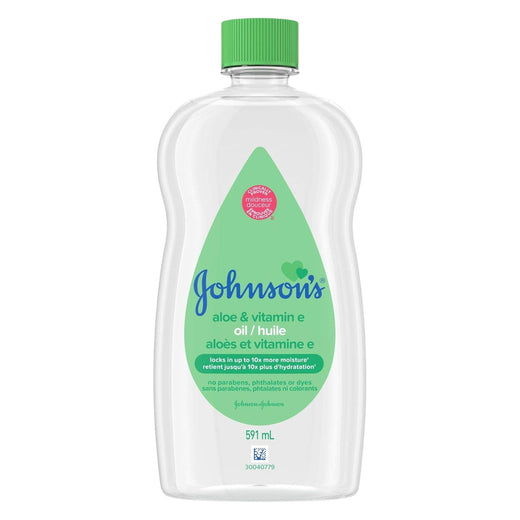 Johnson's Aloe and Vitamin E Baby Oil, 591-mL