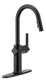 Joric 1-Handle Pull-Down Kitchen Faucet, Matte Black