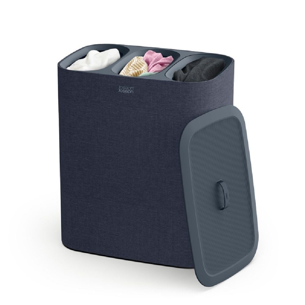Joseph & Joseph Tota Trio Laundry Hamper Separation Basket, Black, 90-L