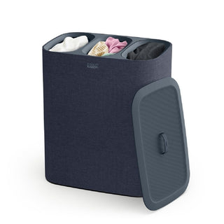 Joseph & Joseph Tota Trio Laundry Hamper Separation Basket, Black, 90-L