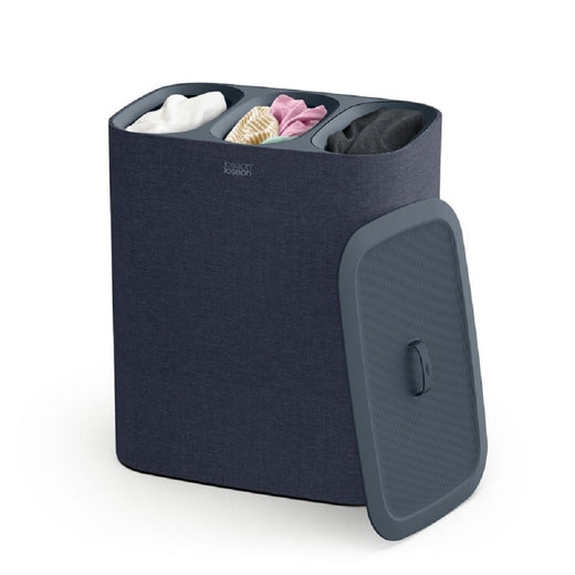 Joseph & Joseph Tota Trio Laundry Hamper Separation Basket, Black, 90-L