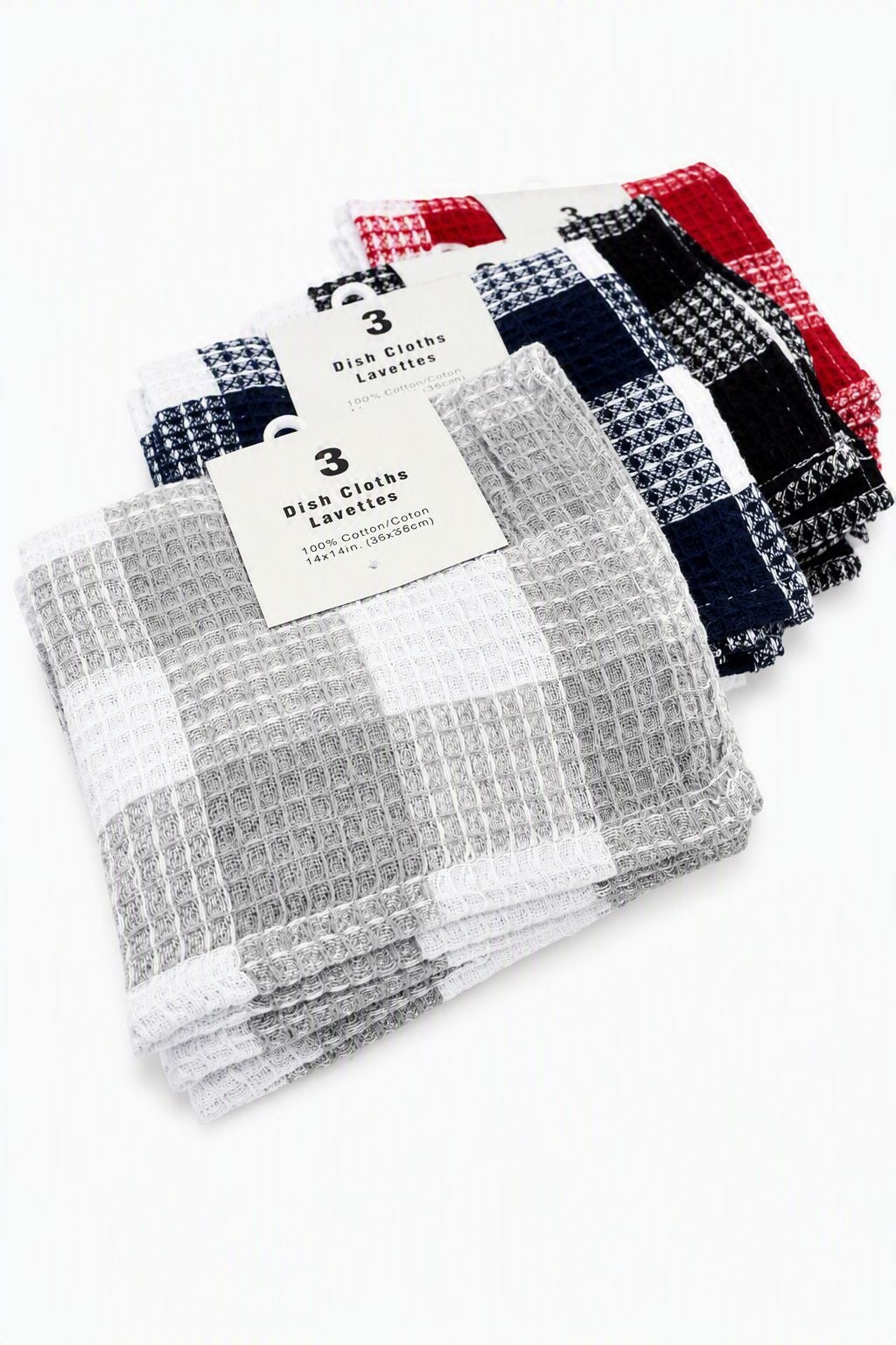 Jumbo Dishcloths, 3-pk, Assorted Colours