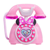 Just Play Disney Junior Minnie Mouse Ring Me Rotary Phone with Lights and Sounds, Pink, 3+