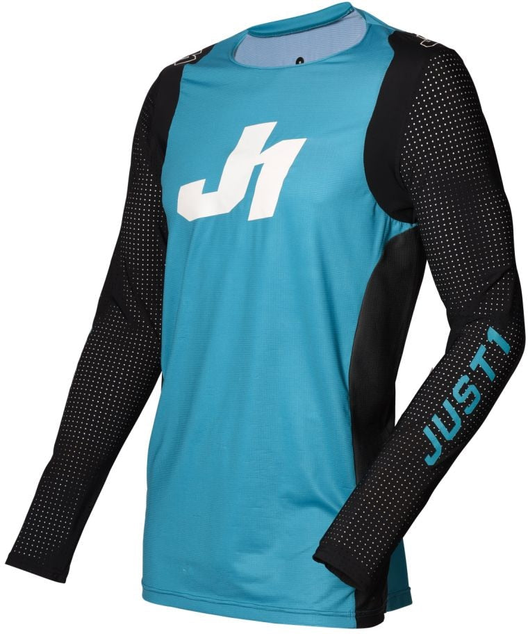 Just1 Youth Flex Motocross Jersey, Blue/Black/White
