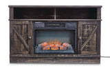 Kerry Media Electric Fireplace TV Stand, 44.5-in, 1500W, Brown
