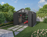 Keter Apex Resin 2-Door Outdoor Storage Shed with Full Length Skylight, Grey, 10-ft x 11.5-ft image 8