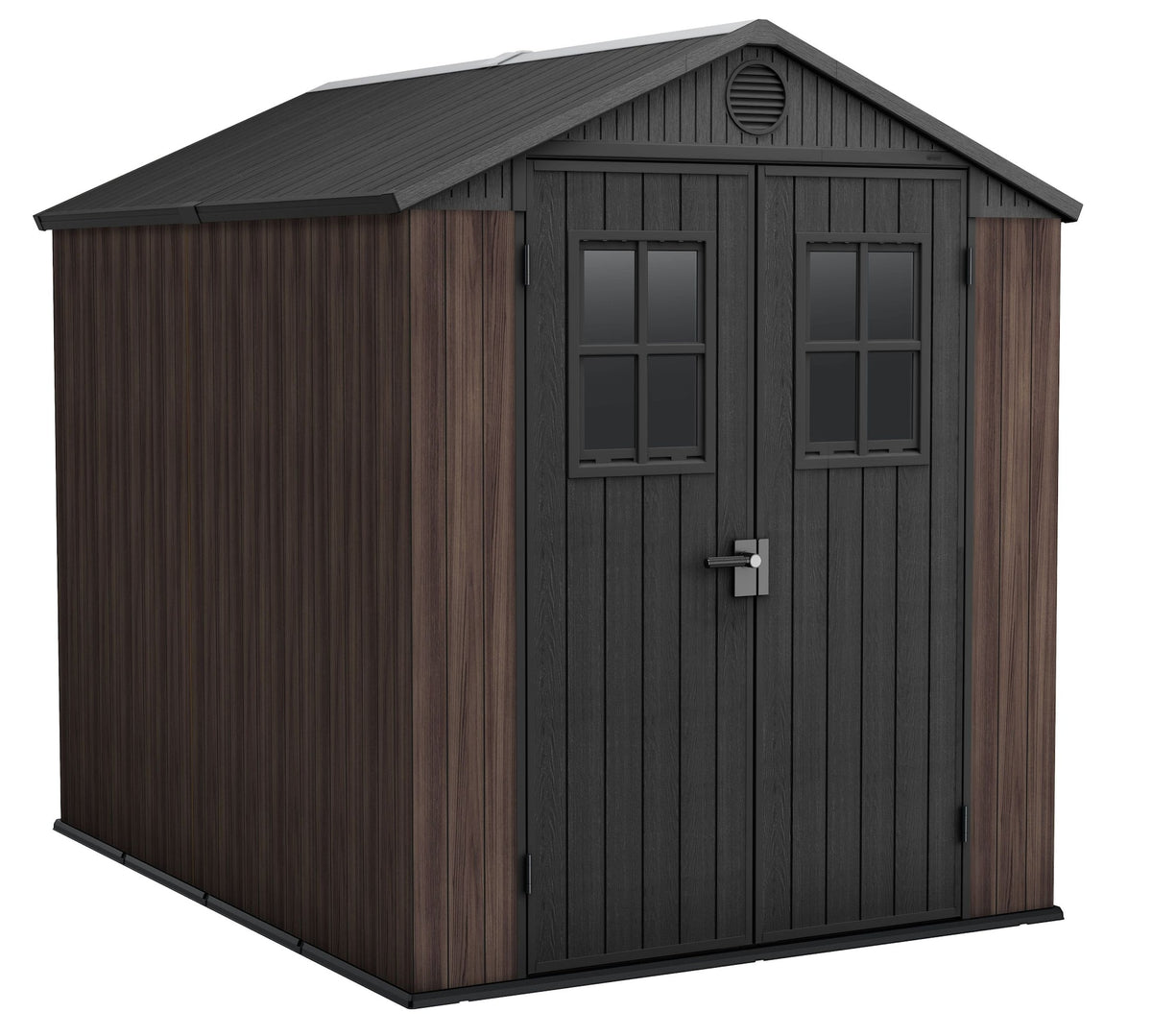 Keter Darwin Resin Outdoor Storage Shed with DecoCoat, Brown, 6-ft x 8-ft