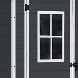 Keter Manor Resin Outdoor Storage Shed with Fixed Window, Grey, 6-ft x 5-ft image 3