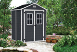 Keter Manor Resin Outdoor Storage Shed with Fixed Window, Grey, 6-ft x 5-ft image 5